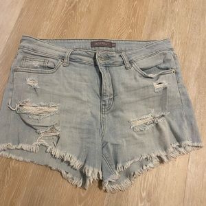 Just USA Willa Distressed Fray Hem Denim Short